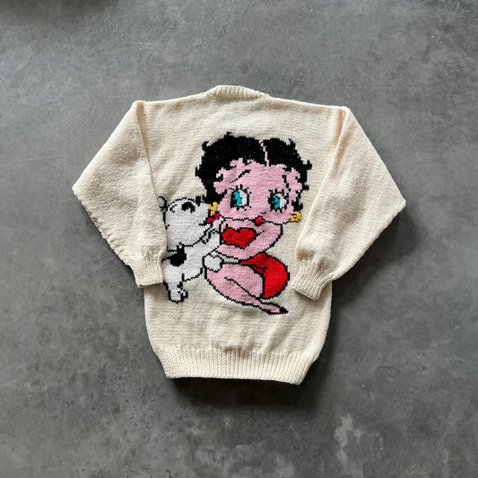 80’s Hand Knitted Betty Boop Cardigan