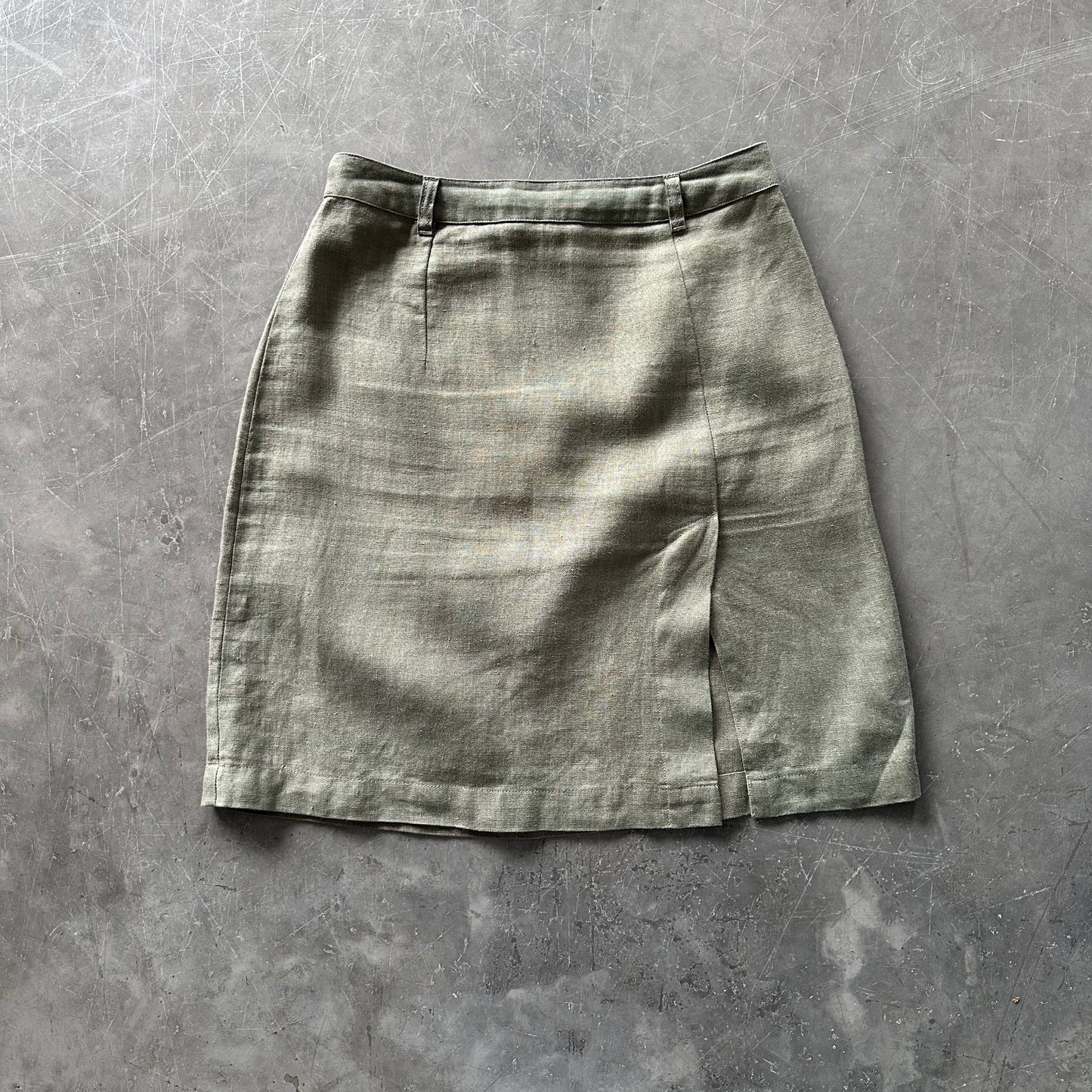 90’s Vintage Linen Mini Skirt UK 6