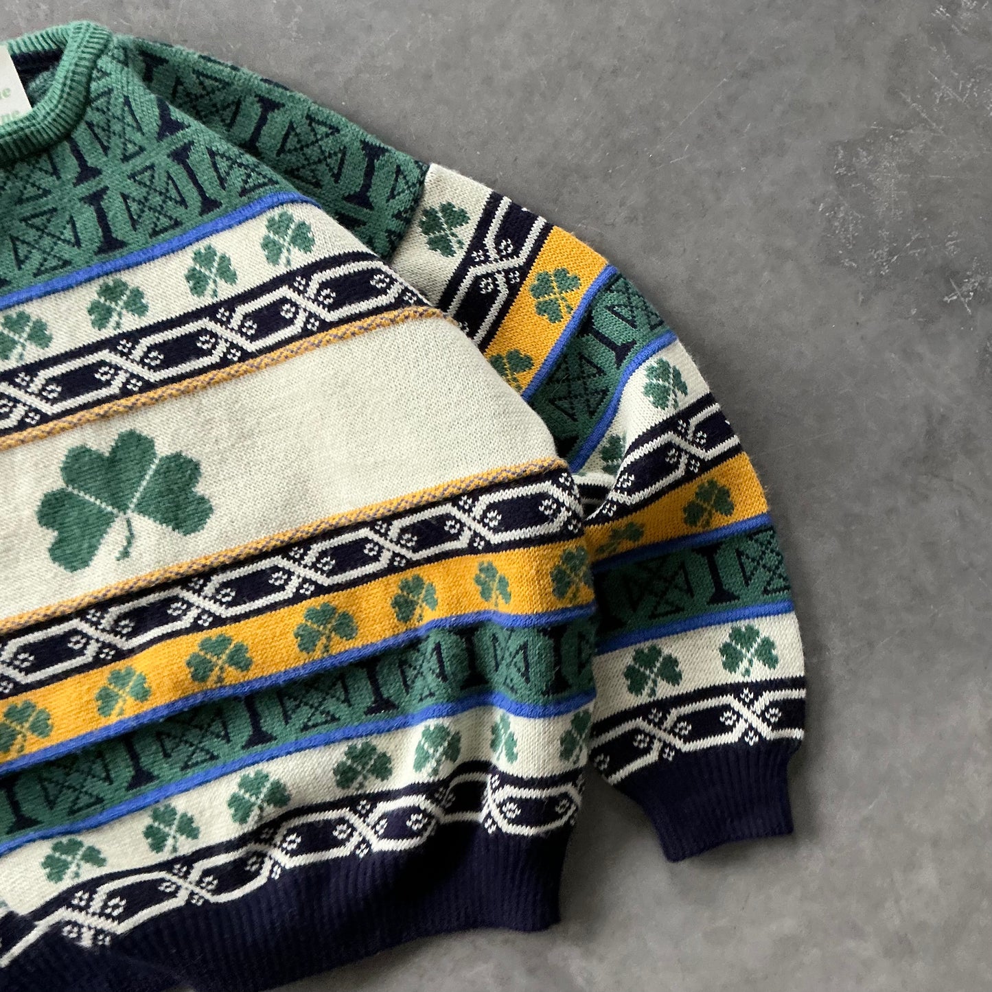 80's Heavyweight Irish Knit Boxy L