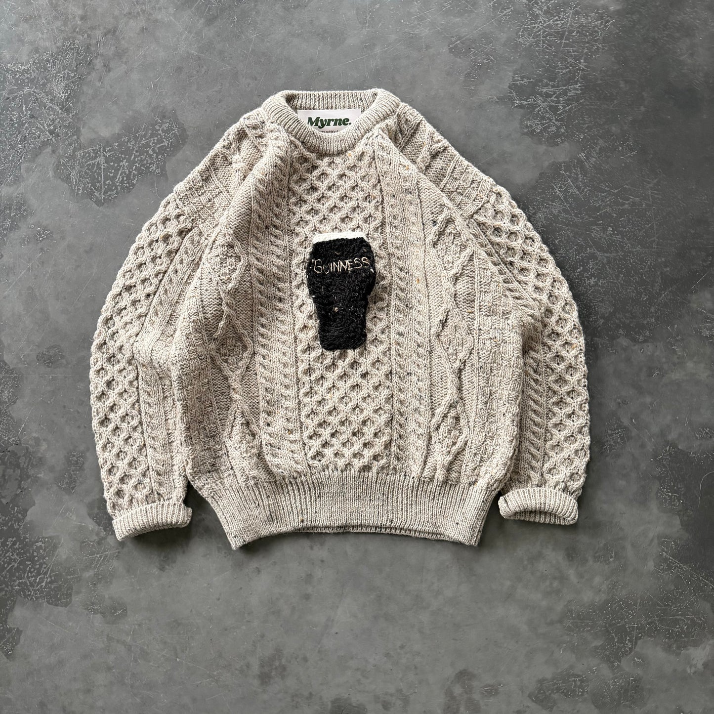 11. Embroidered Pint Geansaí Size Medium