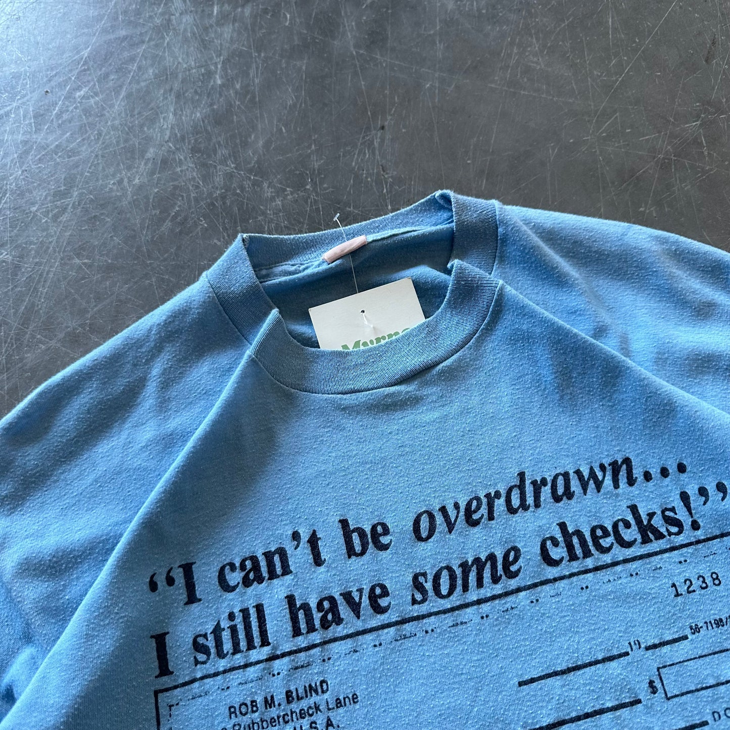 1980's Overdrawn Checks Tee Size M