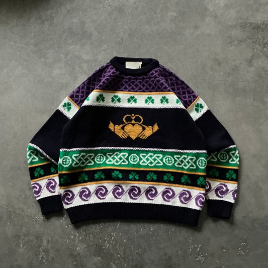 80's Vintage Claddagh Sweater Size XL