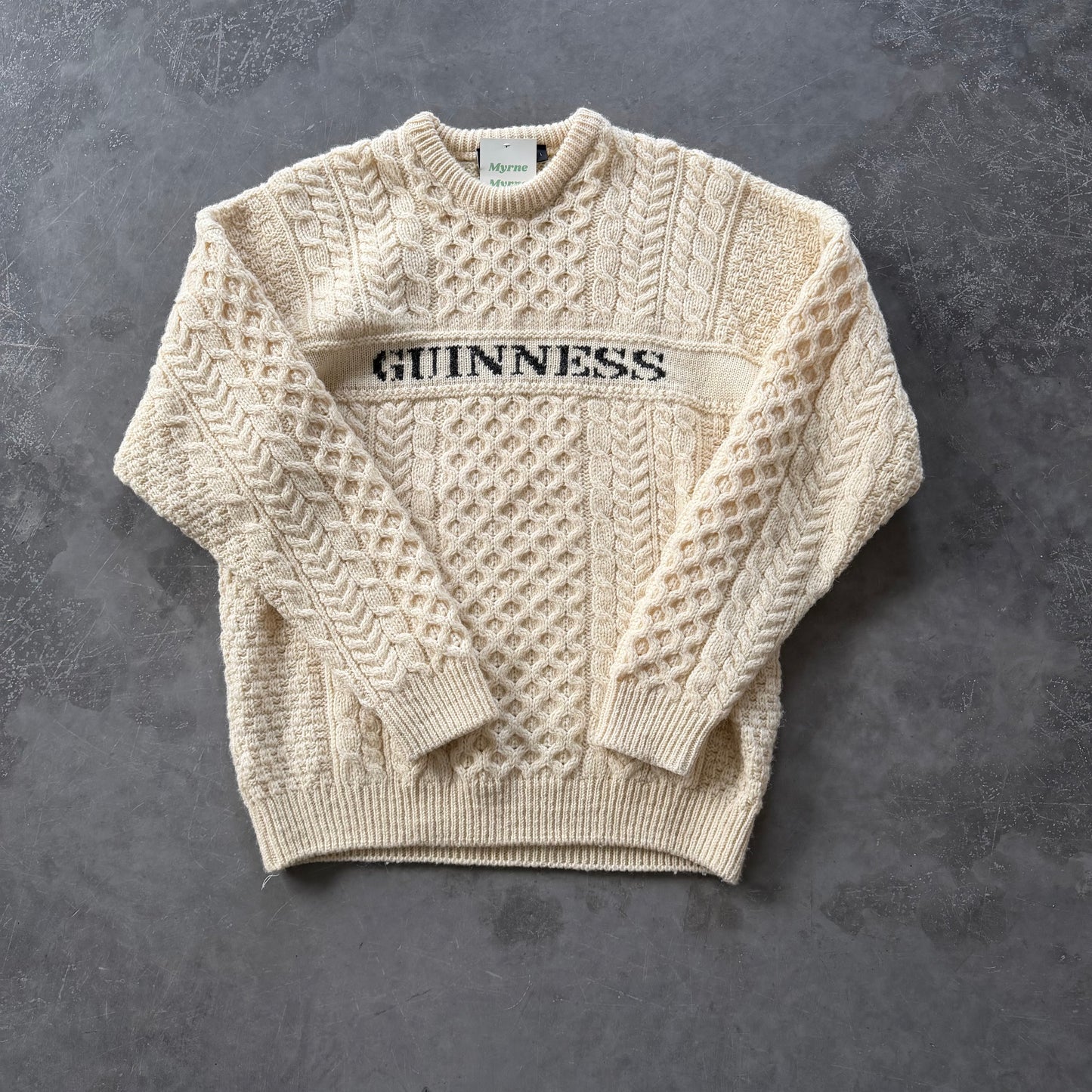 1980’s Rare Guinness Aran Geansaí Size L