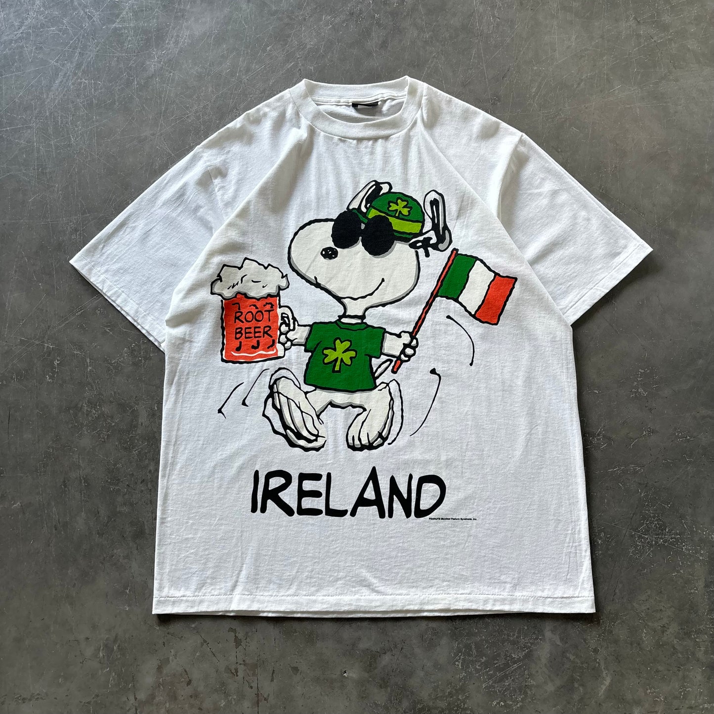 Rare 1990's Snoopy Ireland Tee Size XL