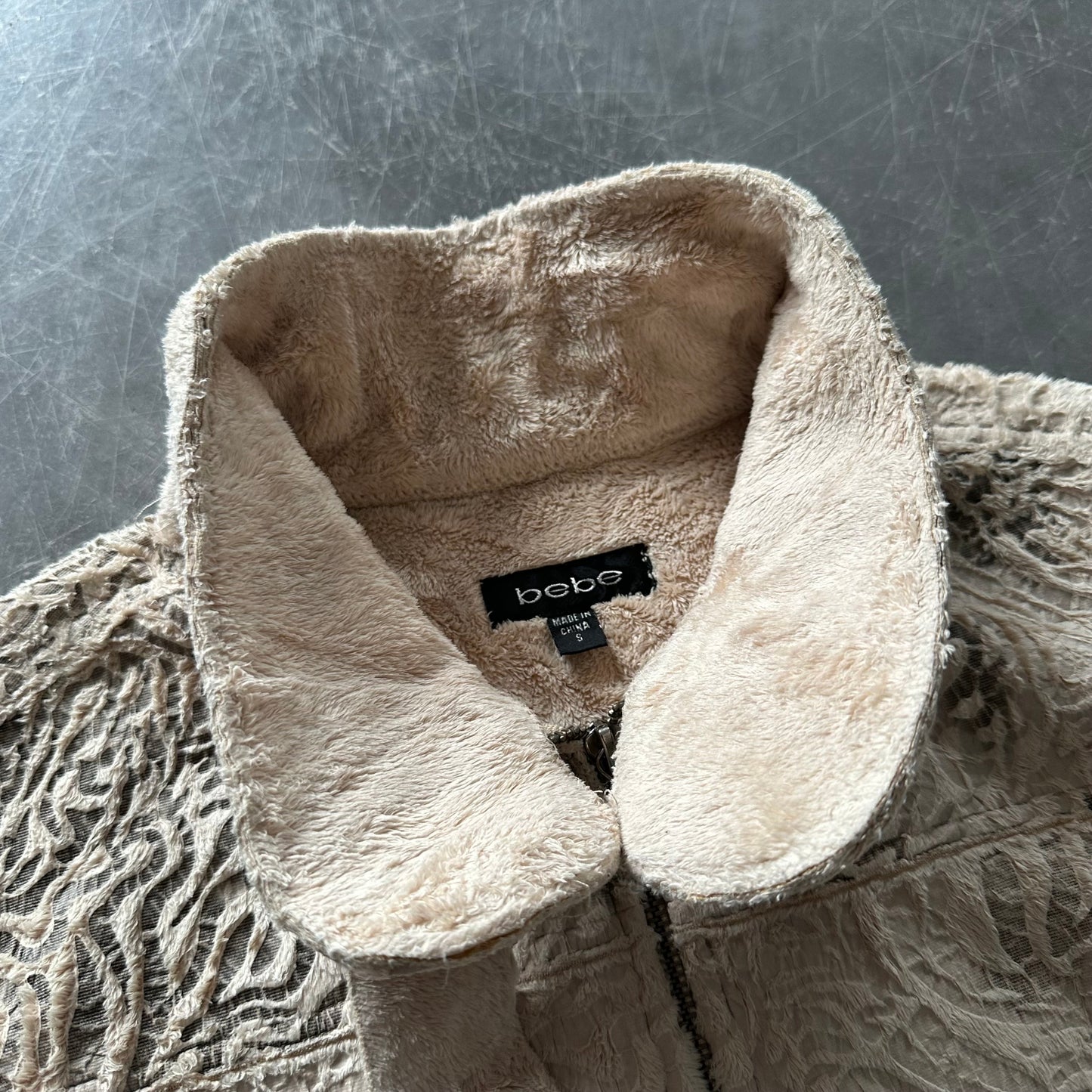 Vintage Bebe Shearling Jacket Size S