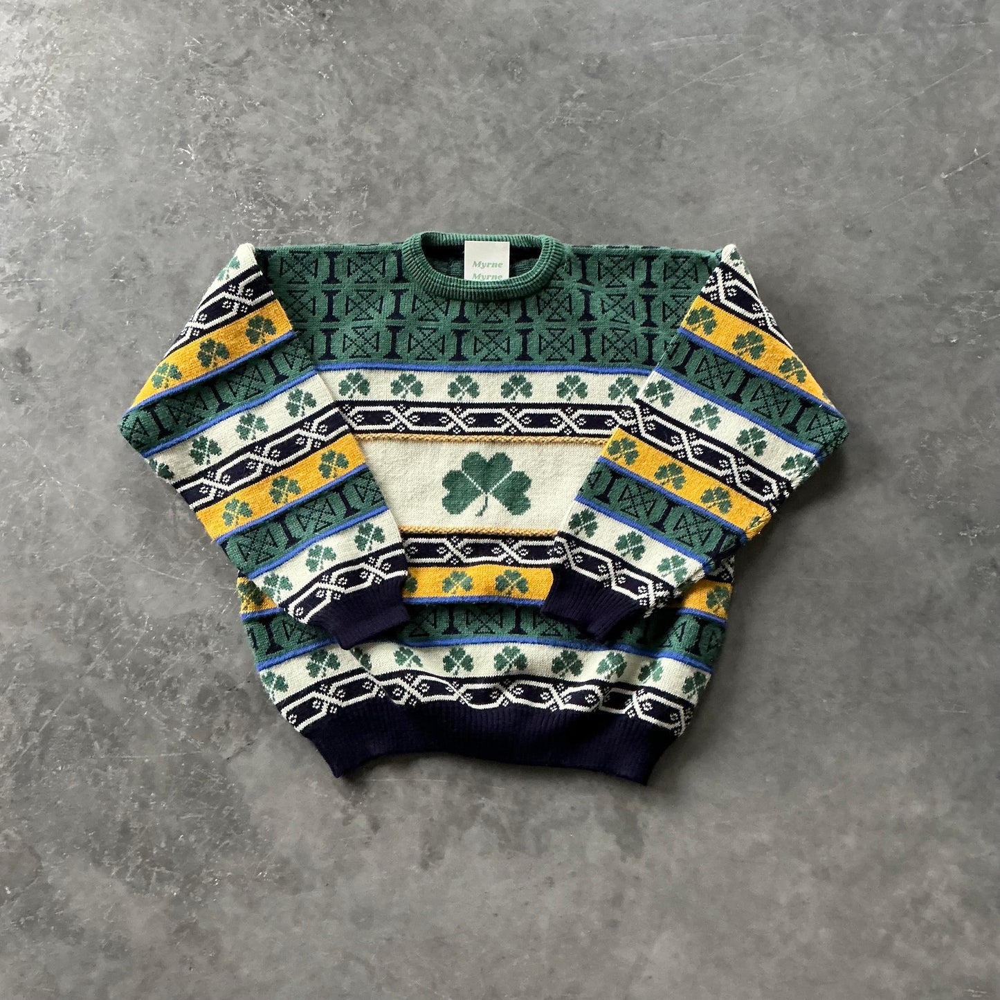 80's Heavyweight Irish Knit Boxy L