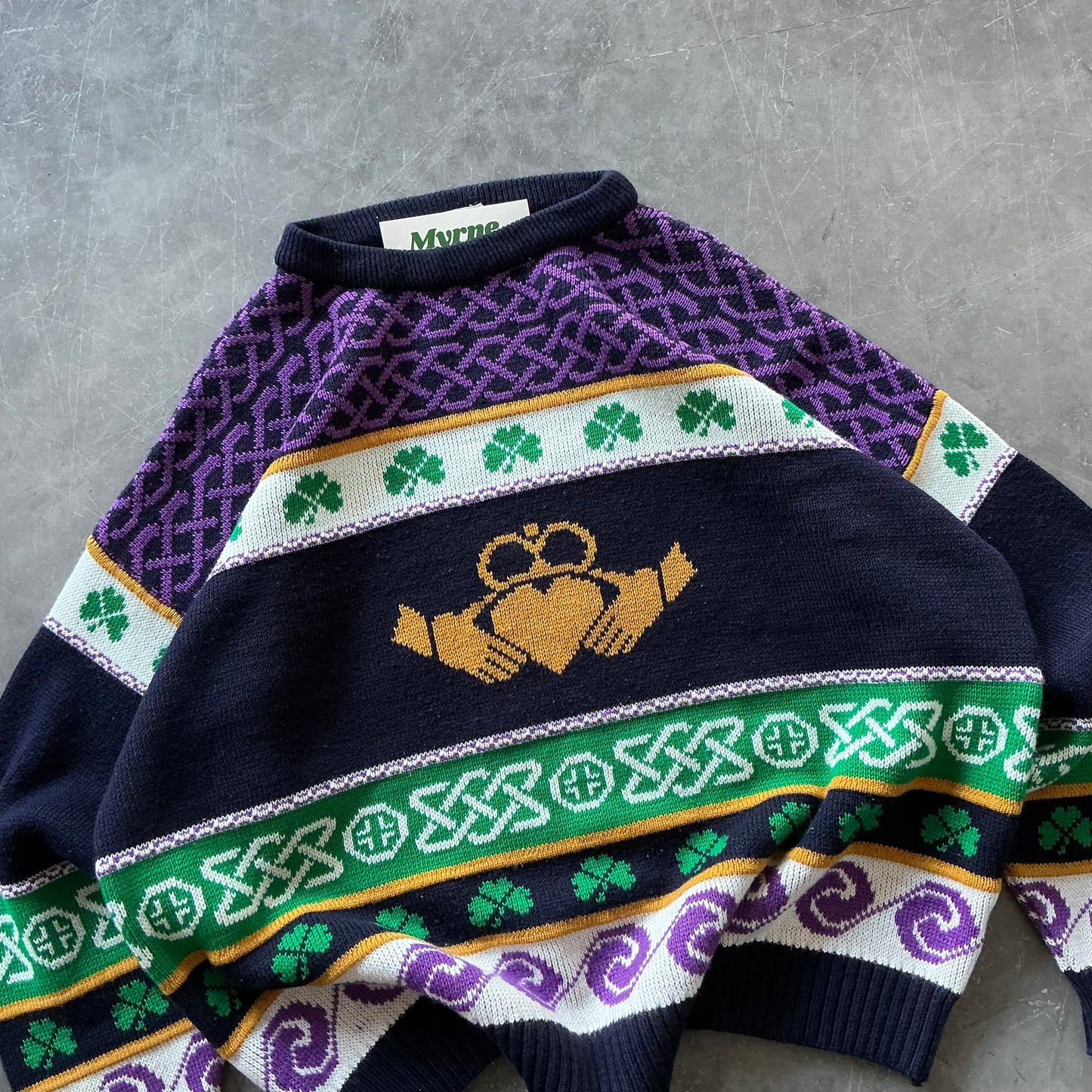 80's Vintage Claddagh Knit Size XL