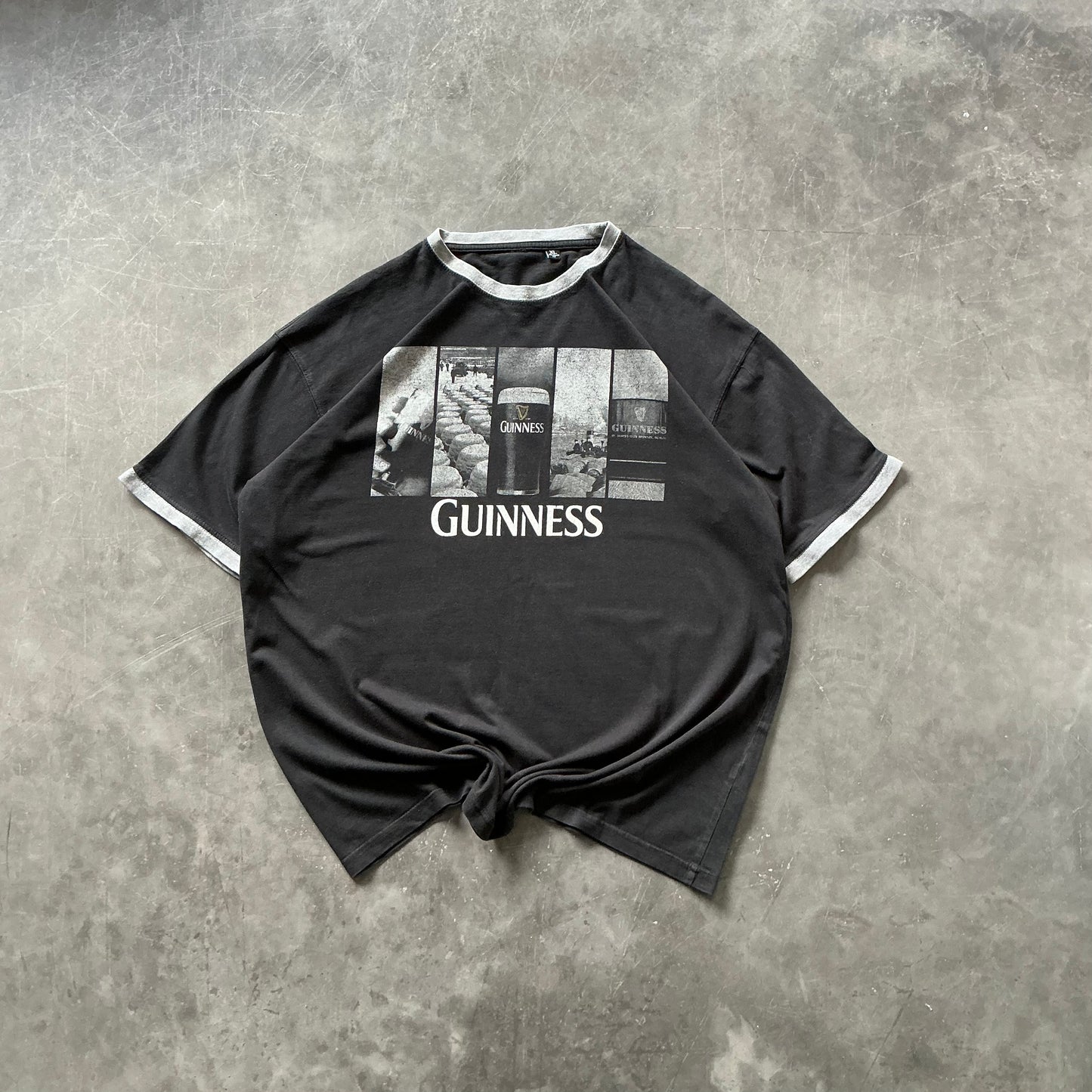 Vintage Guinness Ringer Tee Size XL