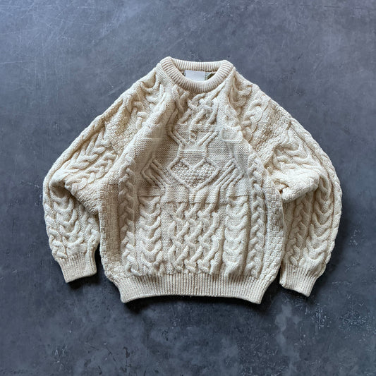 80's Vintage Claddagh Wool Geansaí Size M