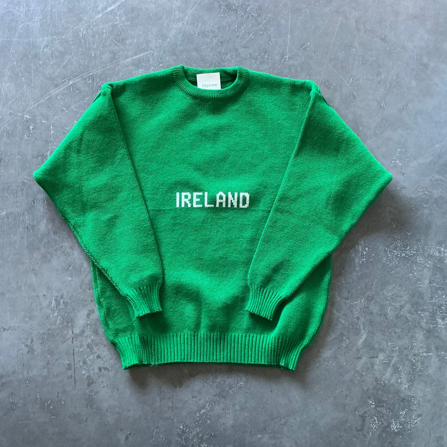 1980's Green Ireland Sweater Size Small