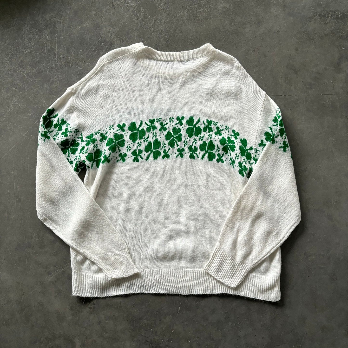 70's Shamrock Knit Sweater Size L/XL