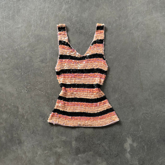 90's Vintage Sequin Tank Size M