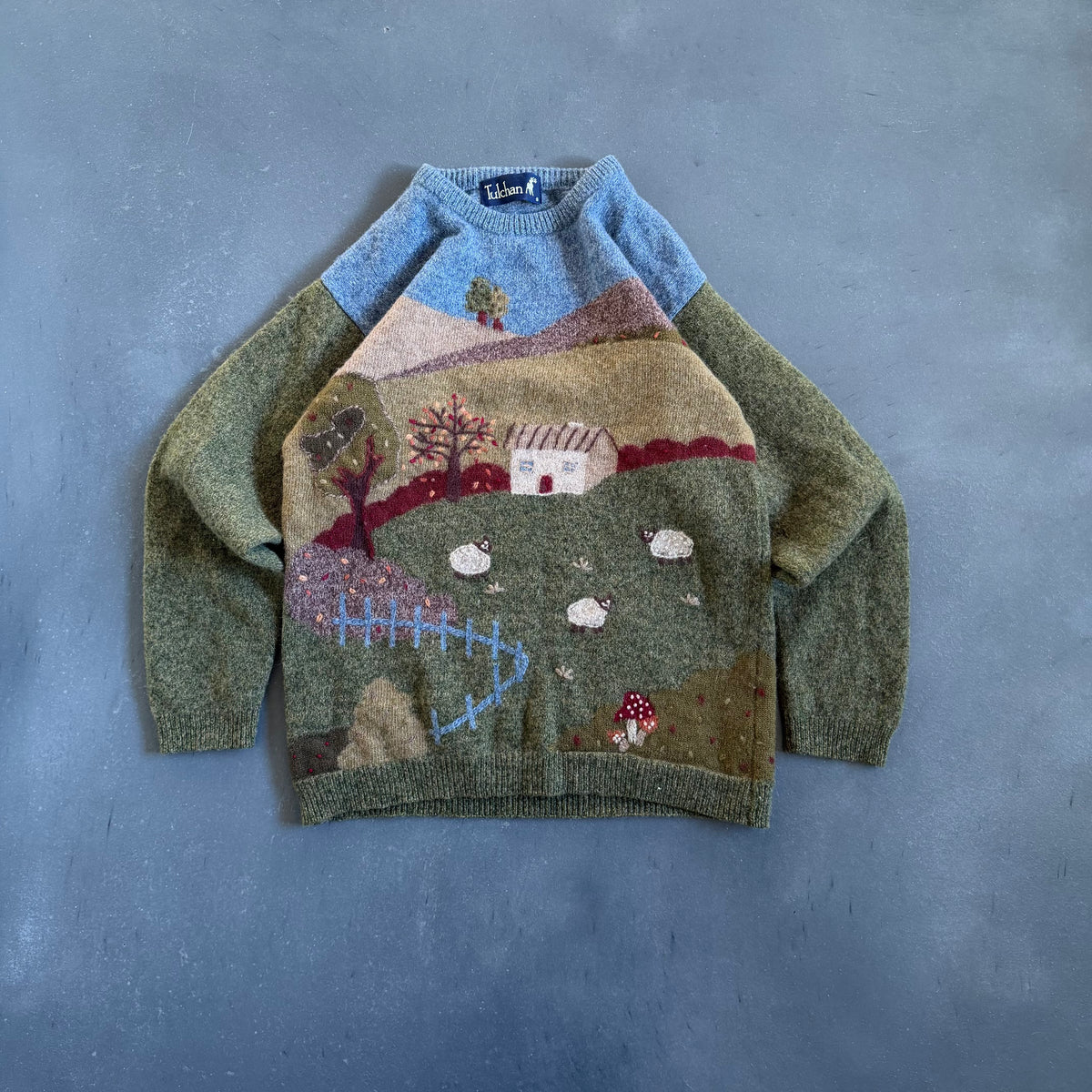Vintage Pure Wool Sheep Geansaí Size Small