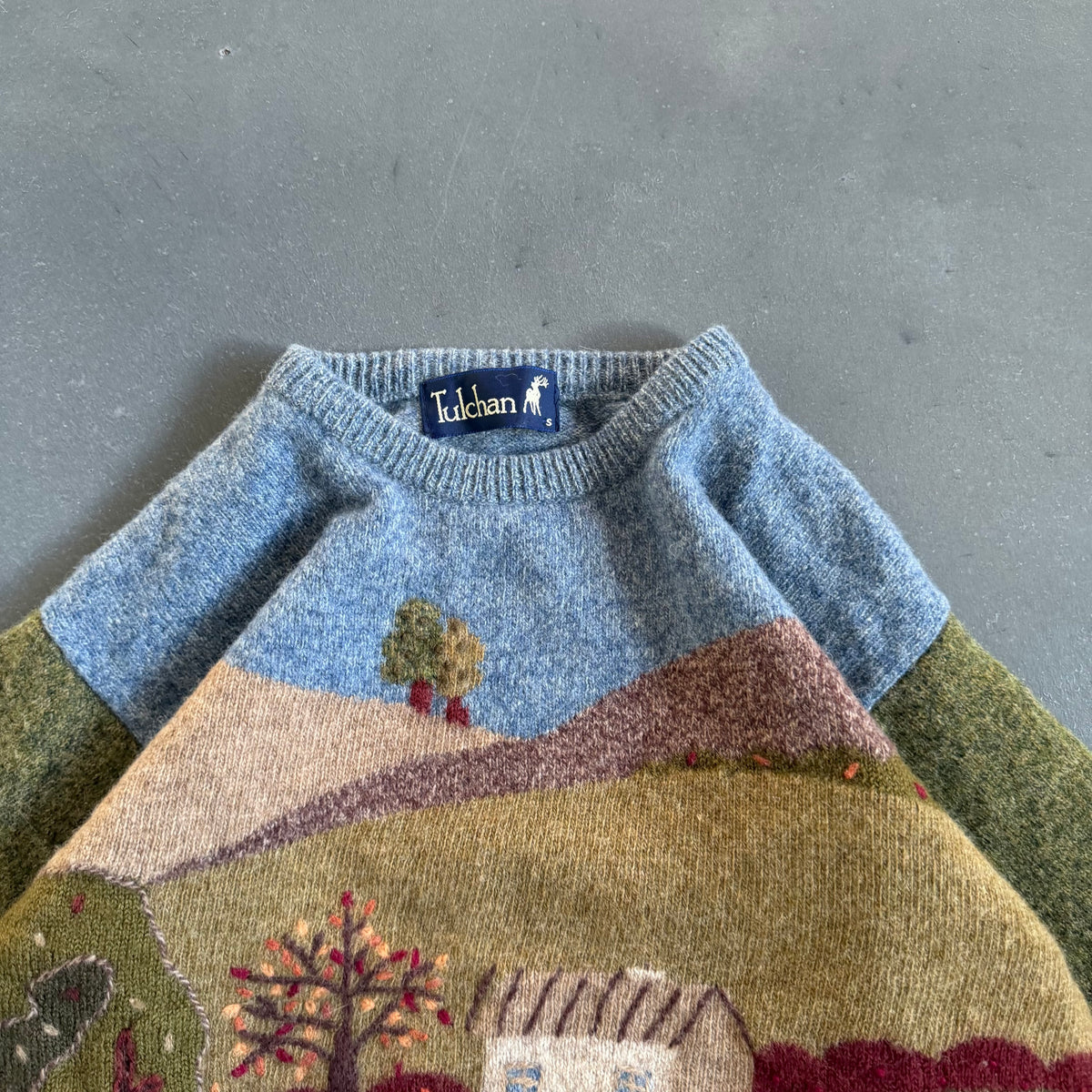 Vintage Pure Wool Sheep Geansaí Size Small