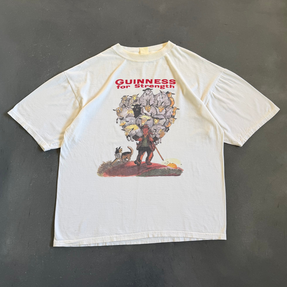 Rare 90's Vintage Guinness for Strength Tee Boxy L