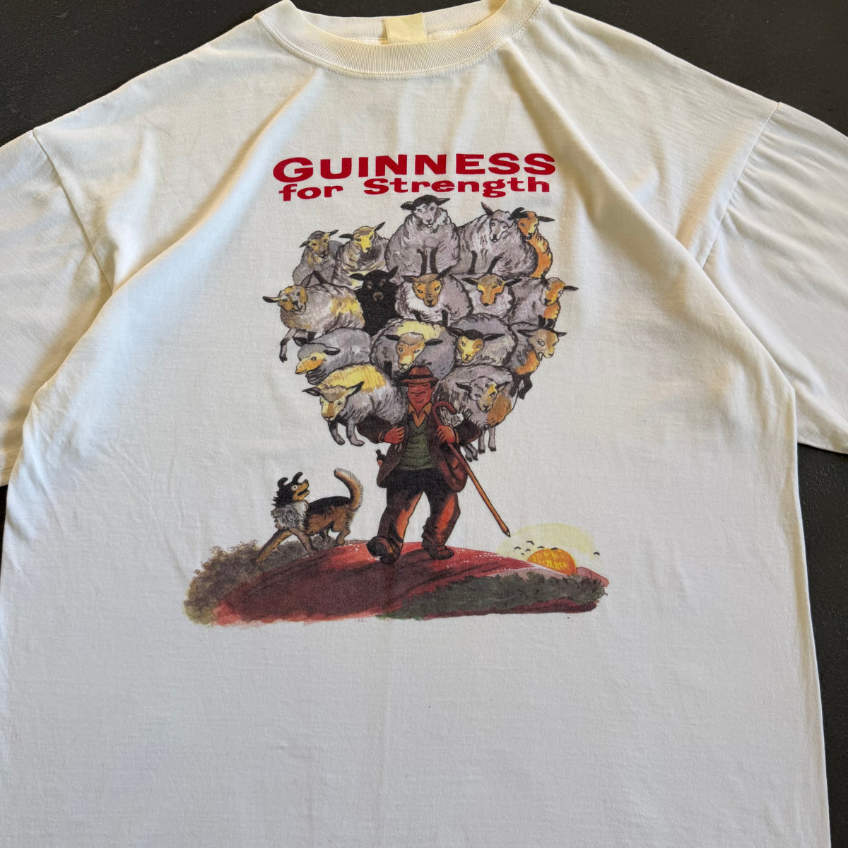Rare 90's Vintage Guinness for Strength Tee Boxy L