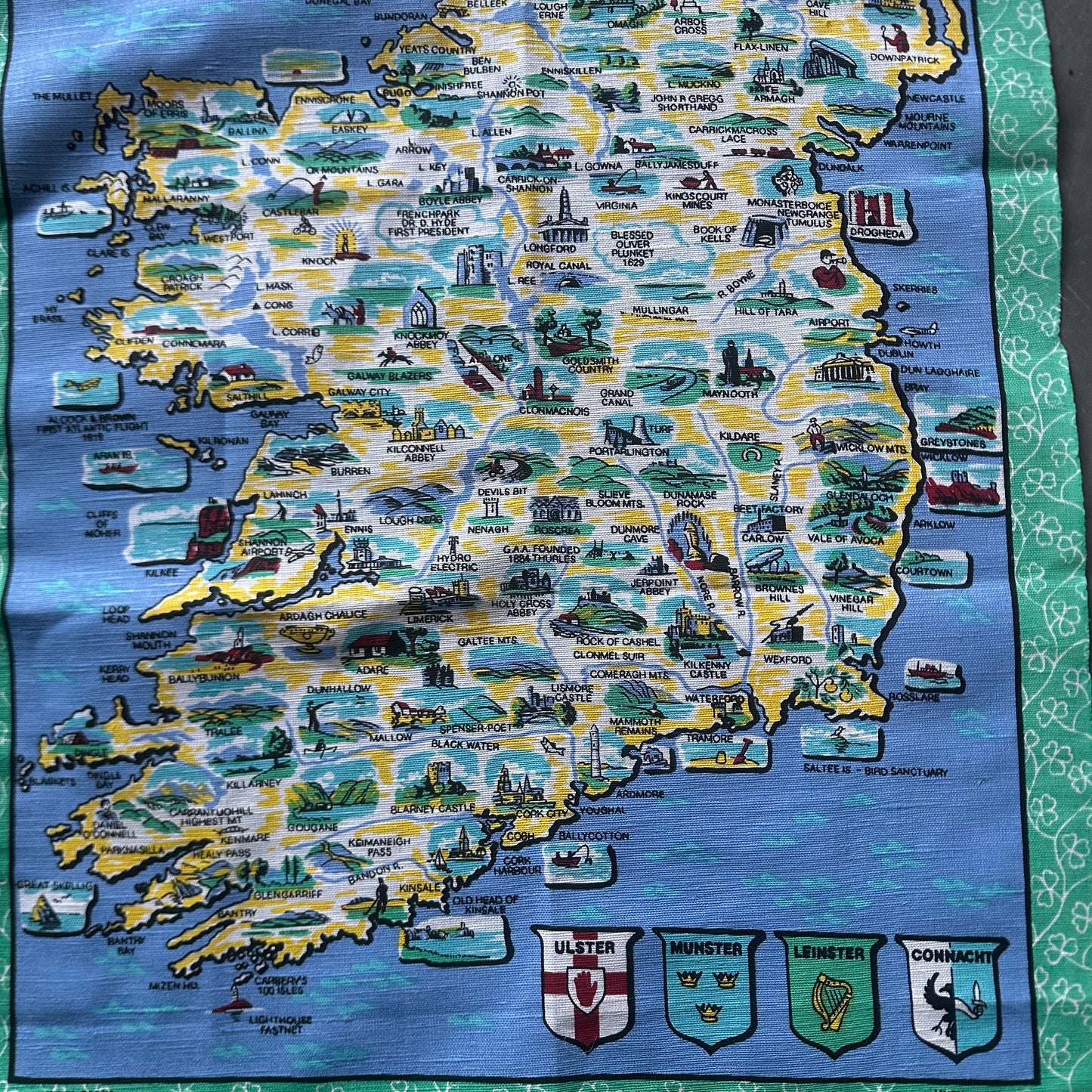 80's Vintage Ireland Tea Towel