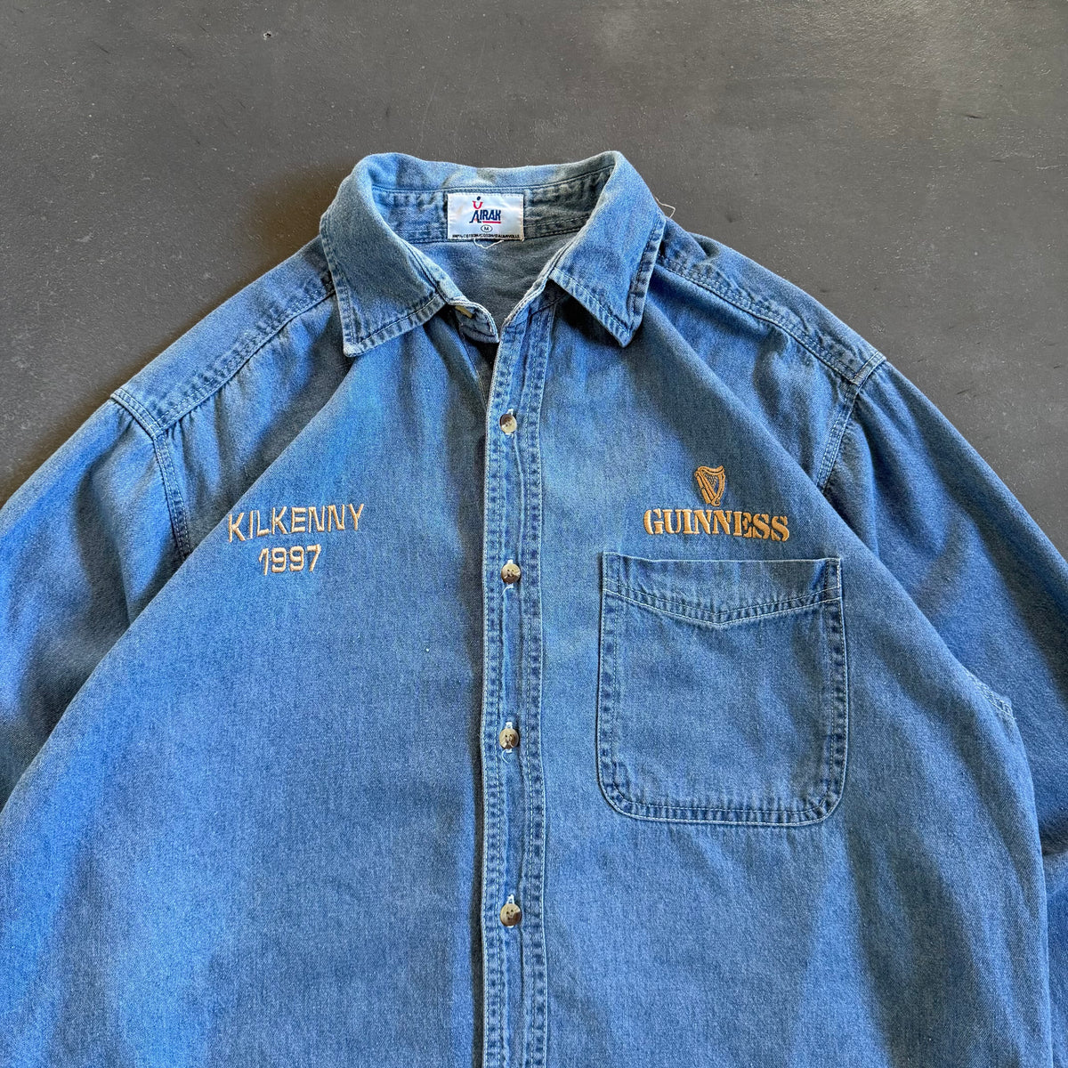 1997 Kilkenny Guinness Denim Shirt Size L