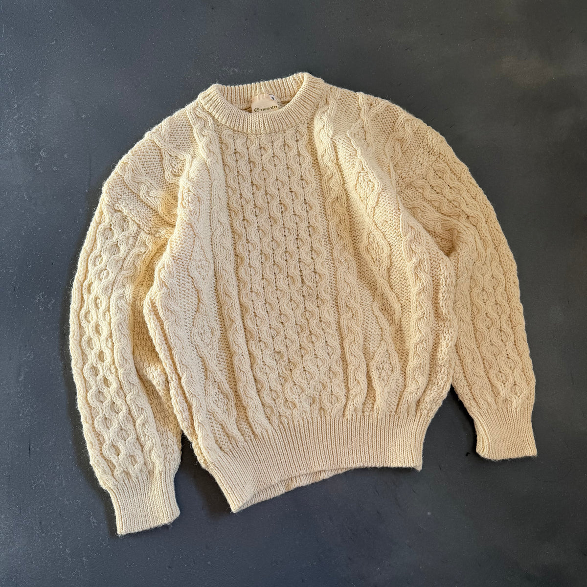 Vintage Irish Aran Geansaí WMNS S