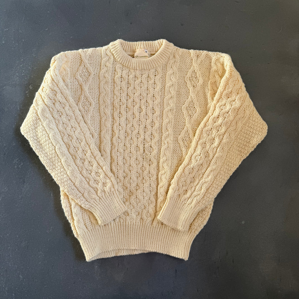 Vintage Irish Aran Geansaí WMNS S