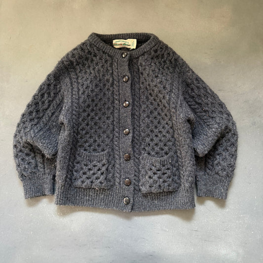 Vintage Aran Wool Cardigan Size Small