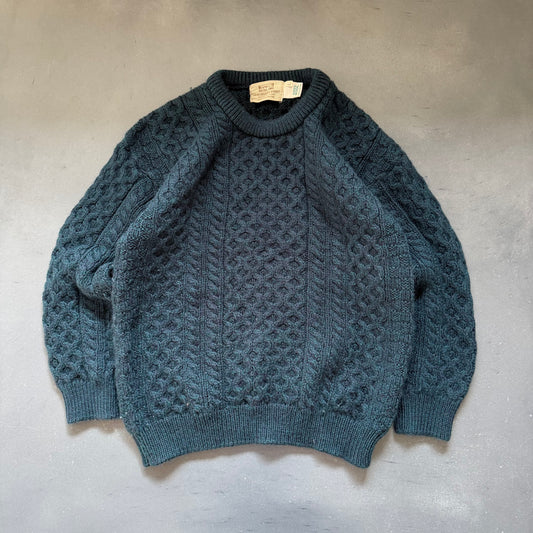 Vintage Irish Aran Knit Geansaí Size L