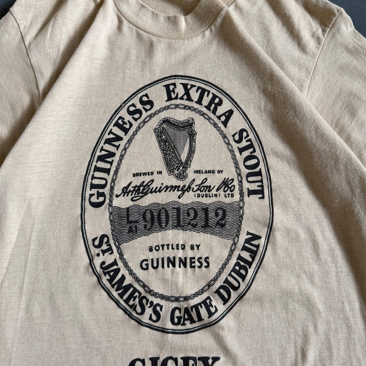 1980's Rare Guinness Stout Tee Size Small