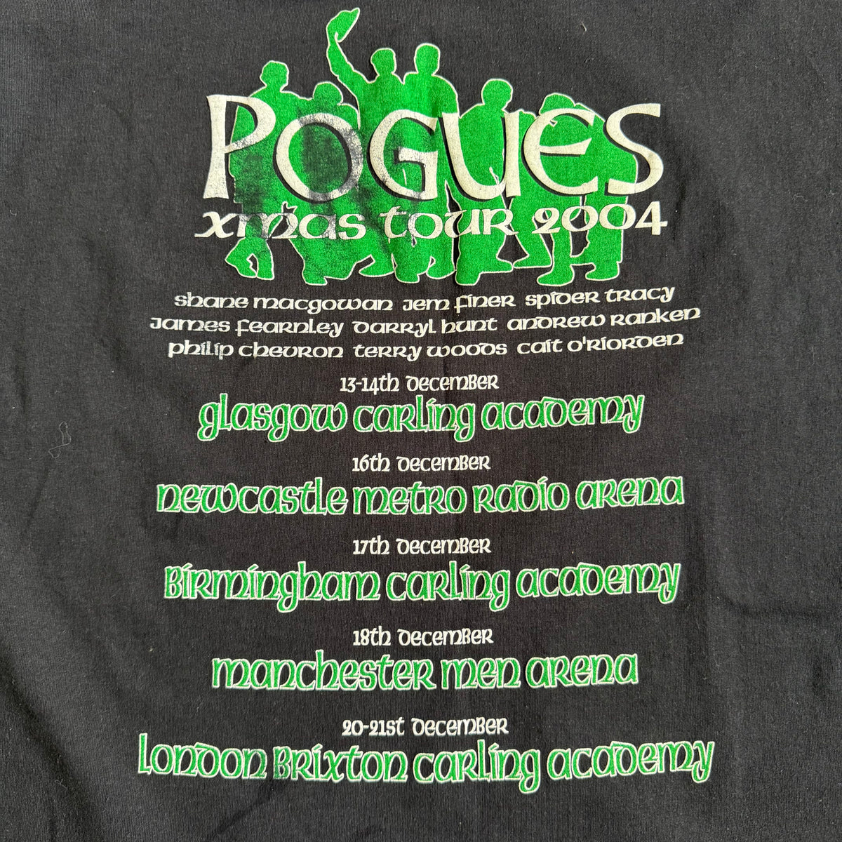 2004 The Pogues UK Tour Tee Size L