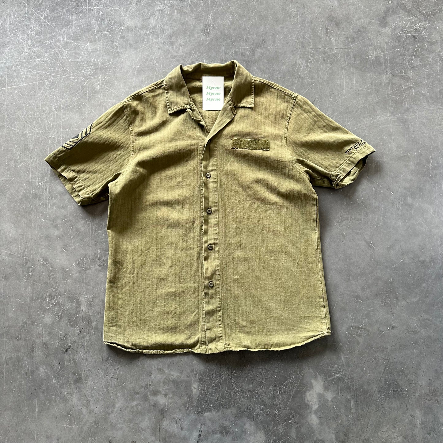 Vintage Military Style Shirt Size Large