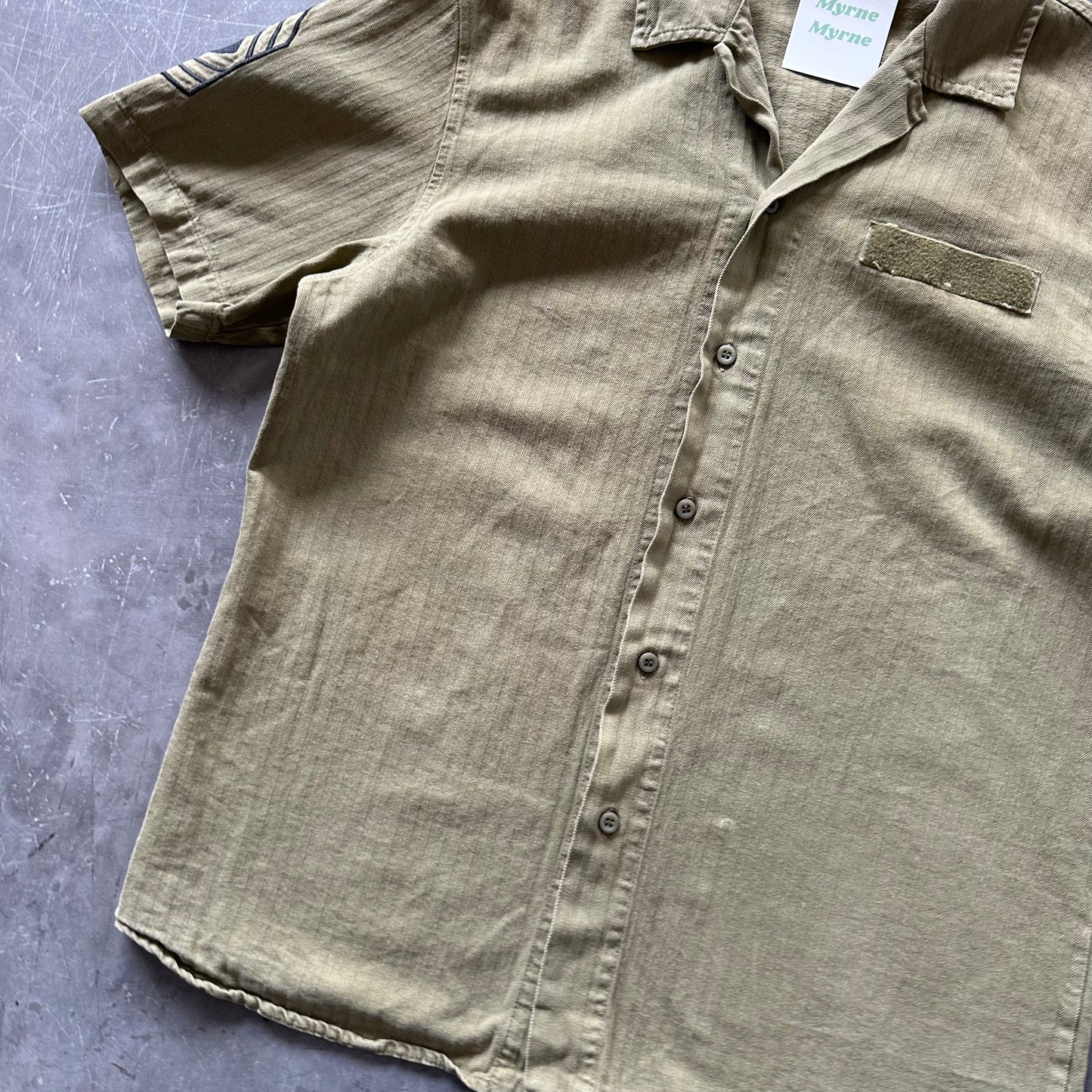 Vintage Military Style Shirt Size Large