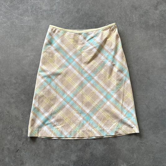 Vintage Plaid Midi Skirt UK 14