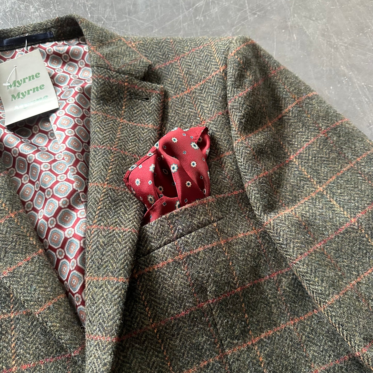 Vintage Wool Tweed Blazer Size 42R