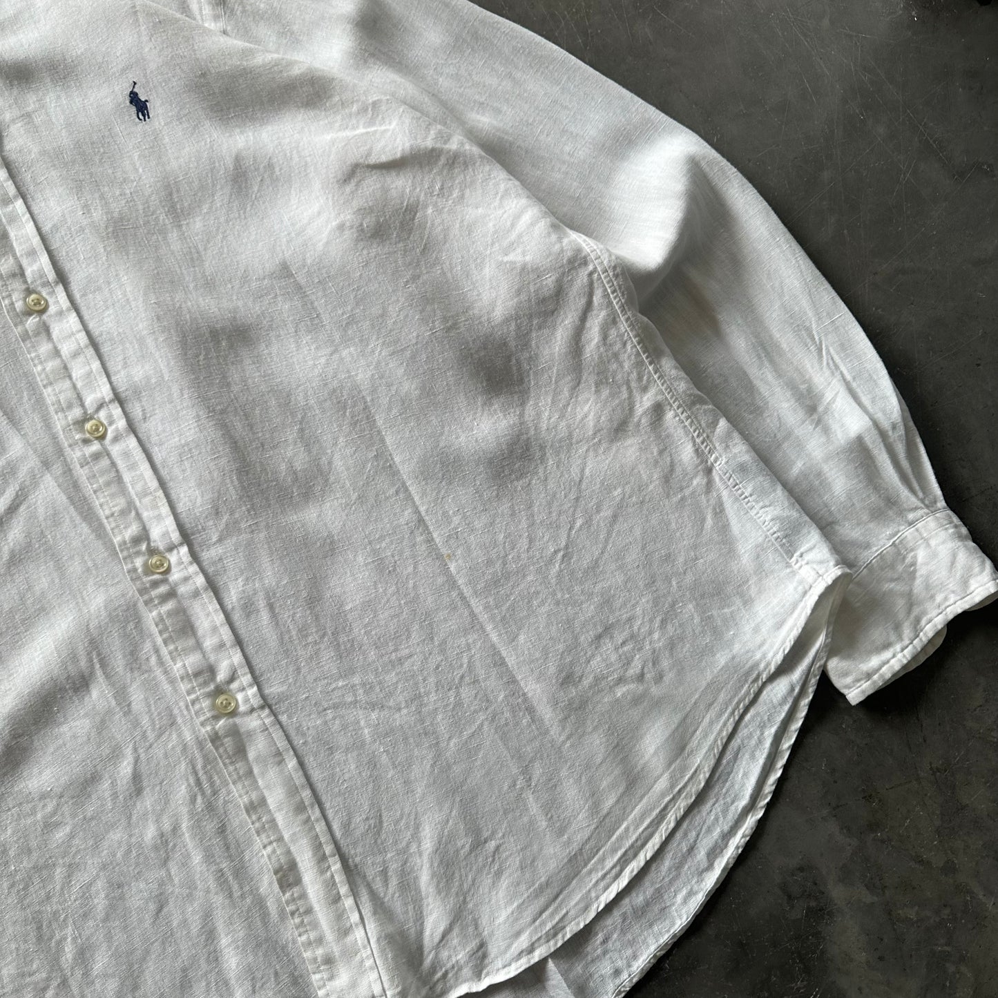 90's Vintage Ralph Lauren Linen Shirt XL