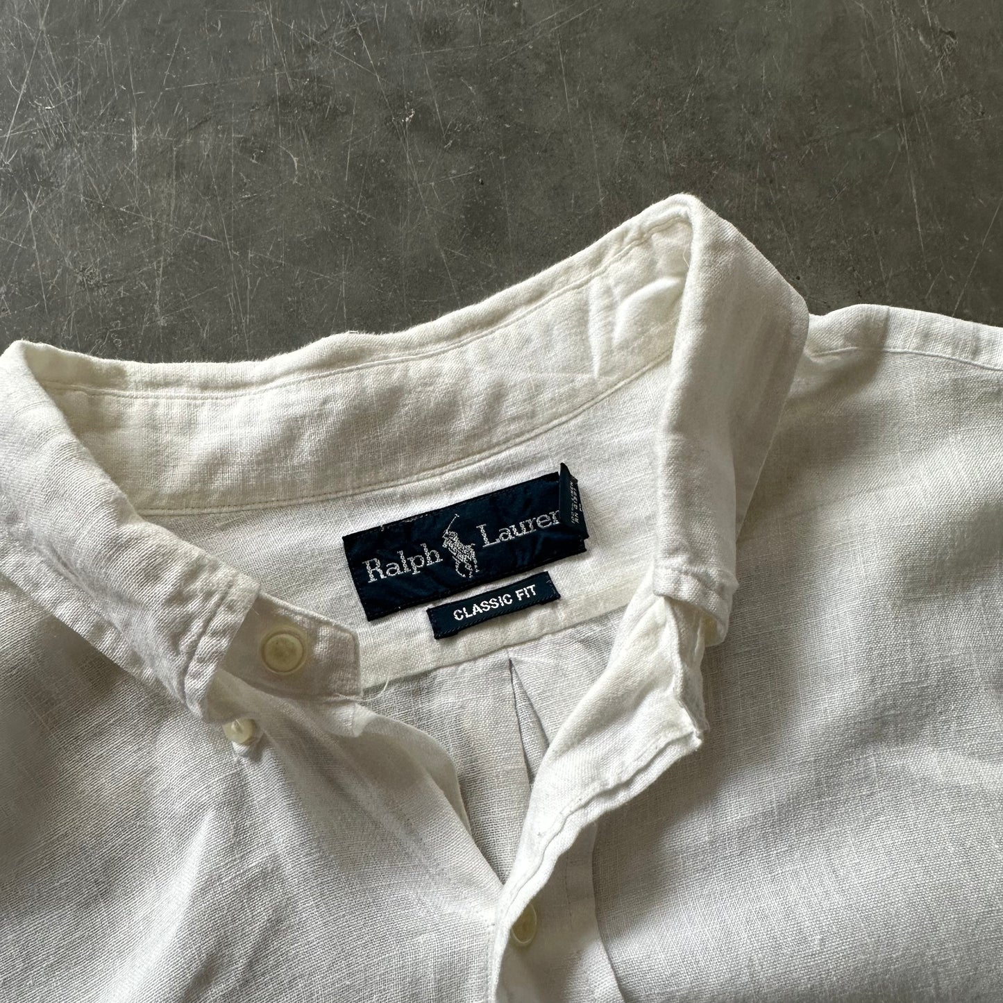 90's Vintage Ralph Lauren Linen Shirt XL