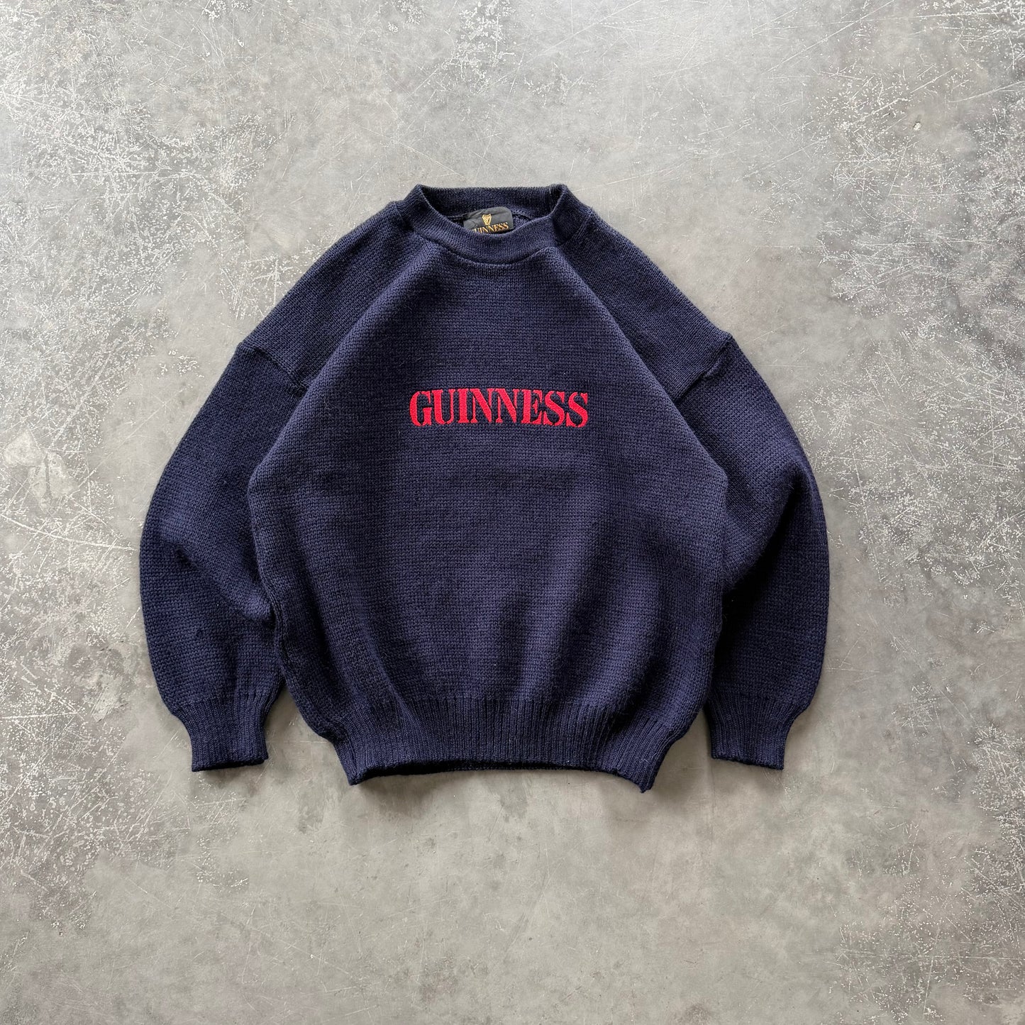 80’s Vintage Guinness Wool Geansaí Size L