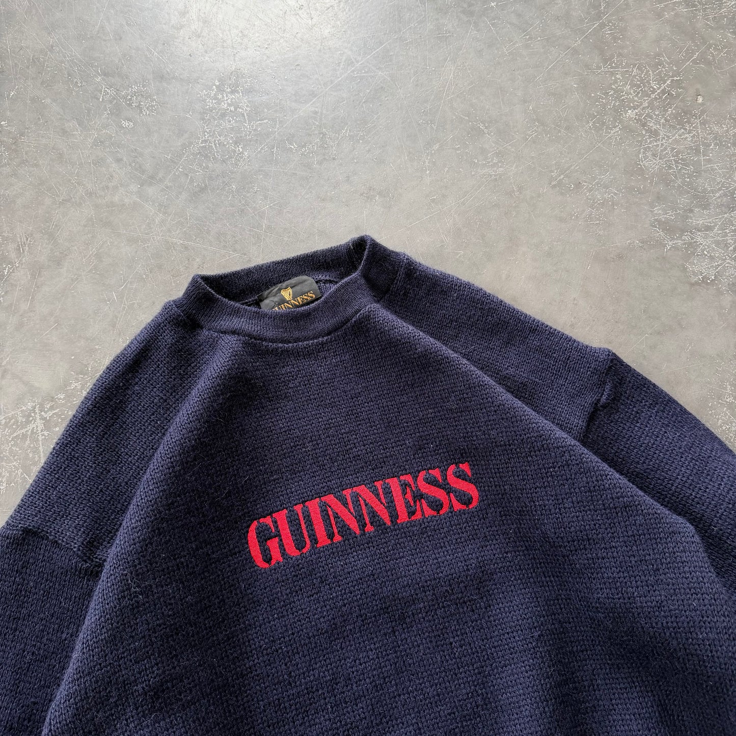 80’s Vintage Guinness Wool Geansaí Size L