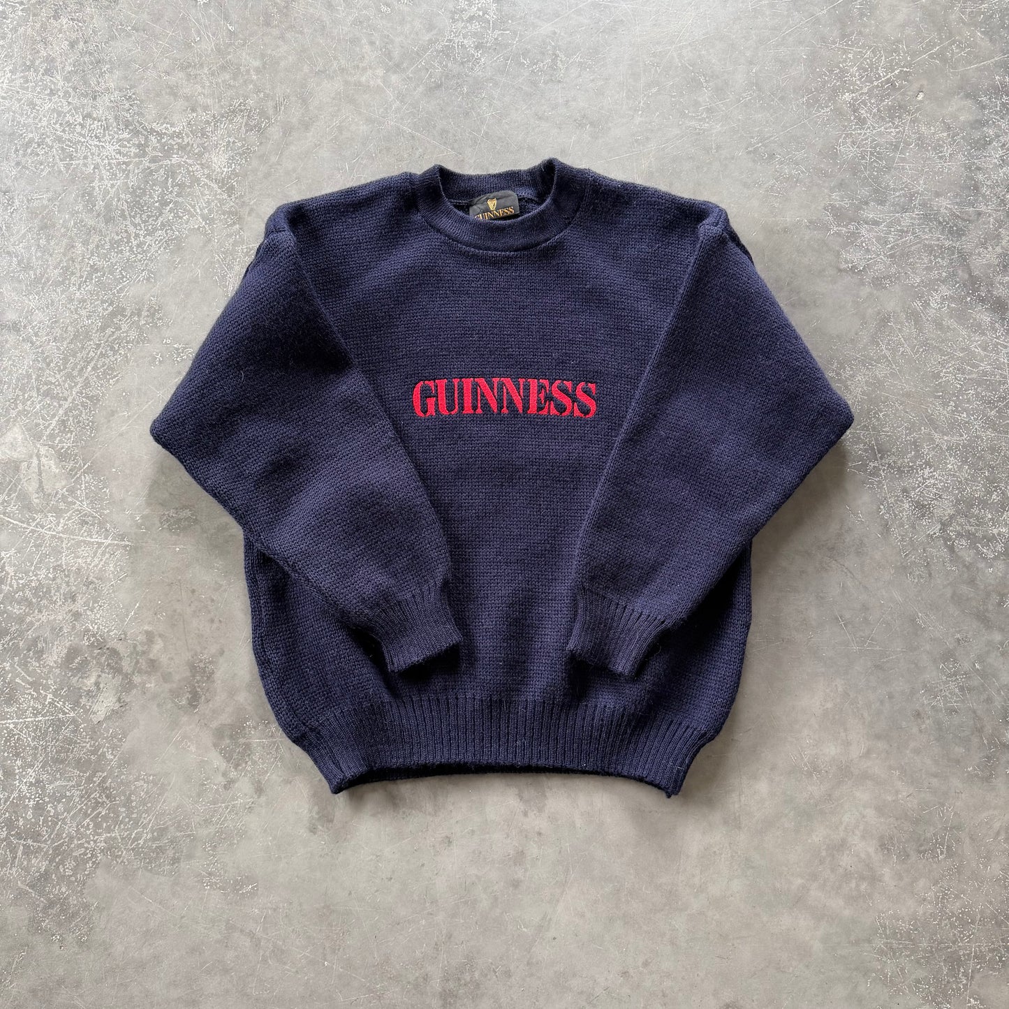 80’s Vintage Guinness Wool Geansaí Size L