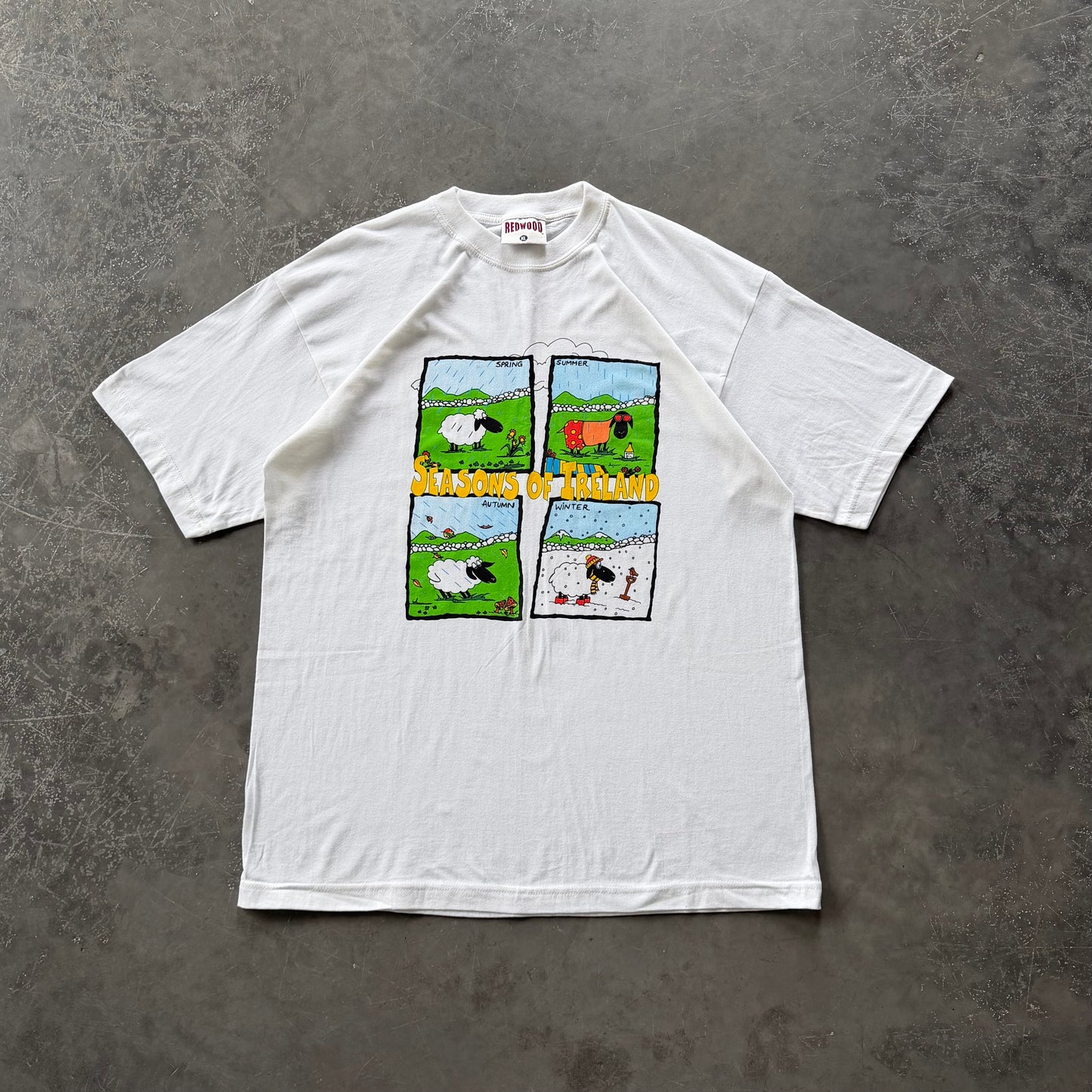 Vintage Seasons of Ireland Tee Size XL