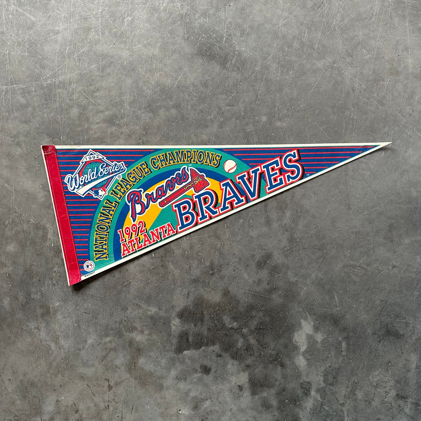 Vintage 1992 Braves MLB Pennant