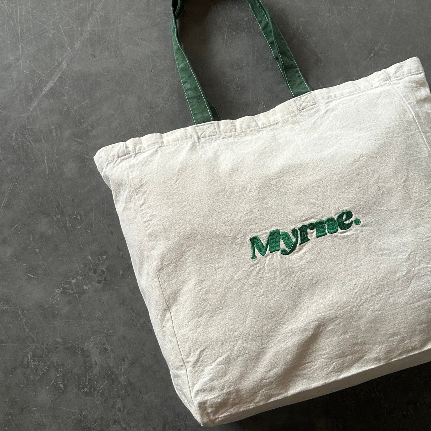 Myrne Canvas Shopper Tote - Green