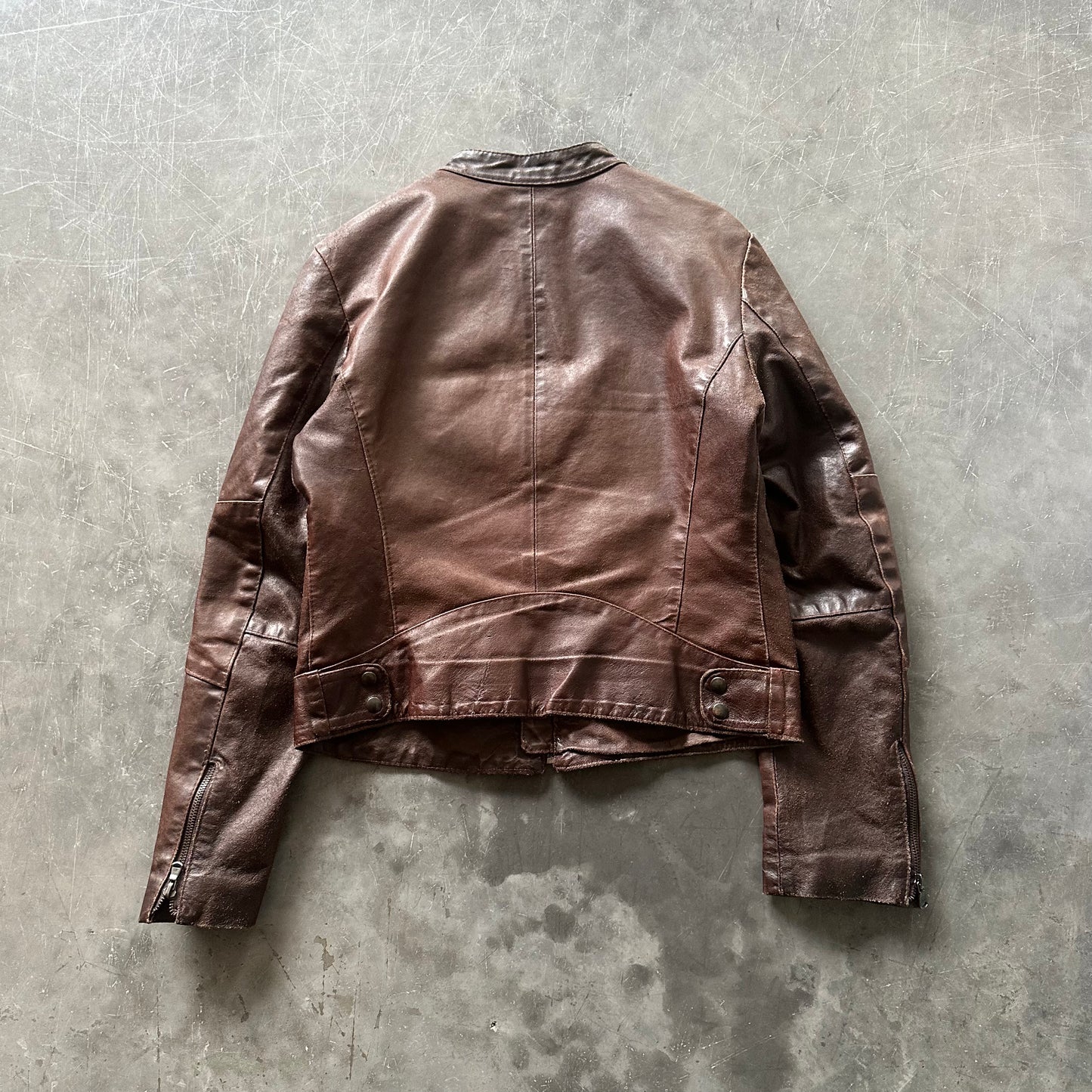 Vintage Leather Biker Jacket Size S