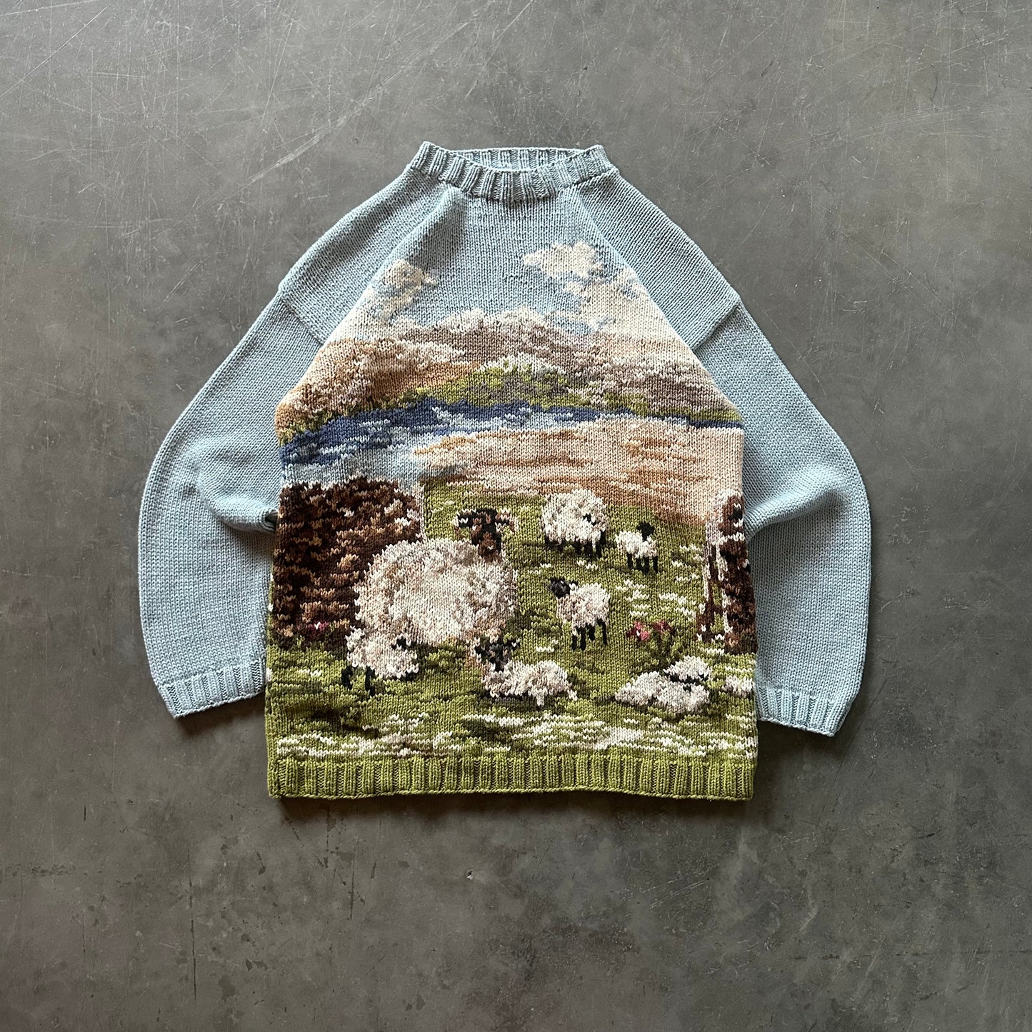 1997 Vintage Landscape Knit Sweater Size L