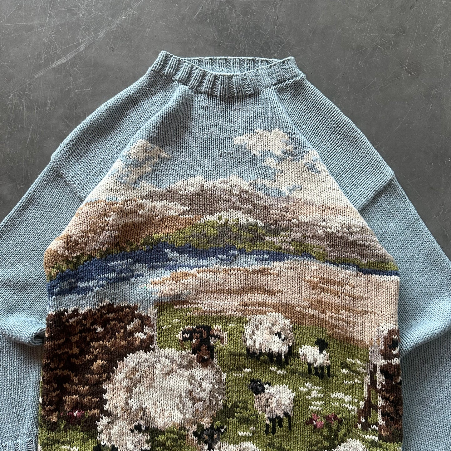 1997 Vintage Landscape Knit Sweater Size L