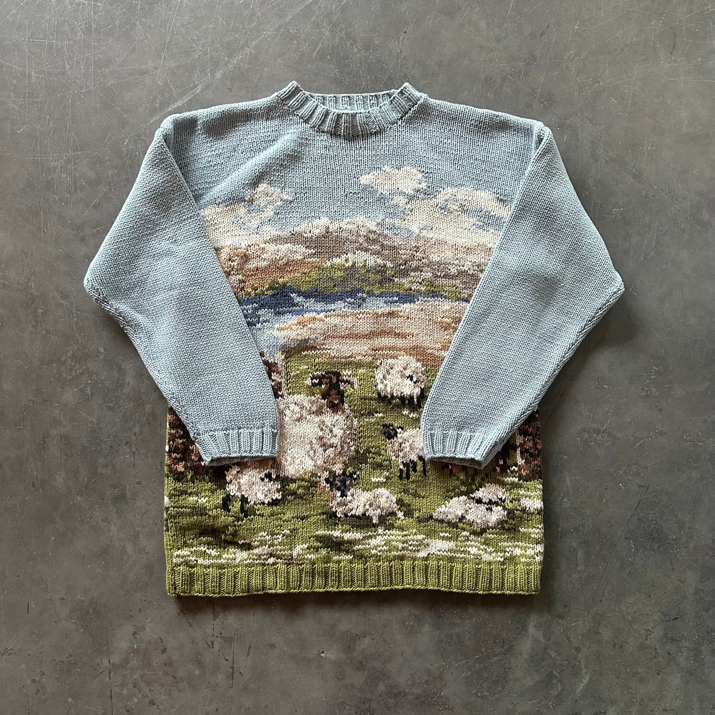 1997 Vintage Landscape Knit Sweater Size L