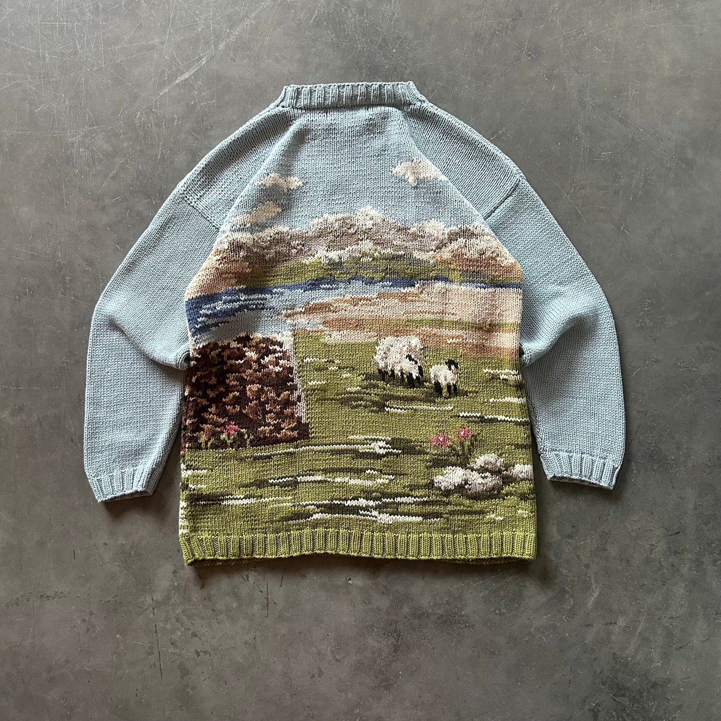 1997 Vintage Landscape Knit Sweater Size L