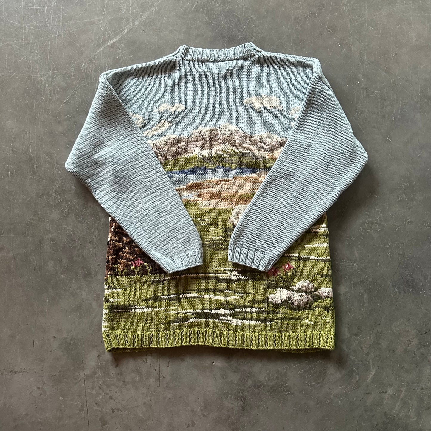 1997 Vintage Landscape Knit Sweater Size L