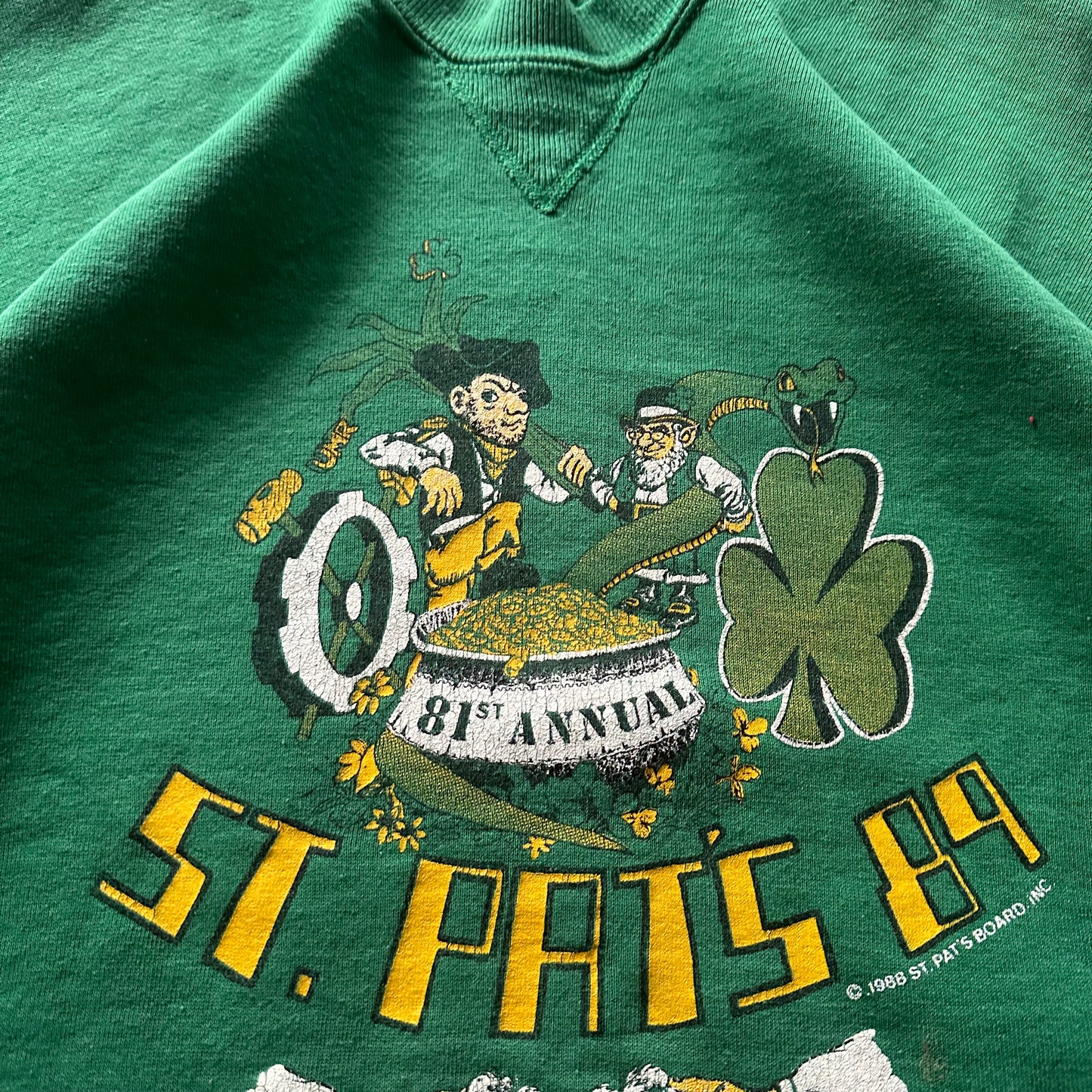 1989 St Patrick's Day Sweatshirt Size XL