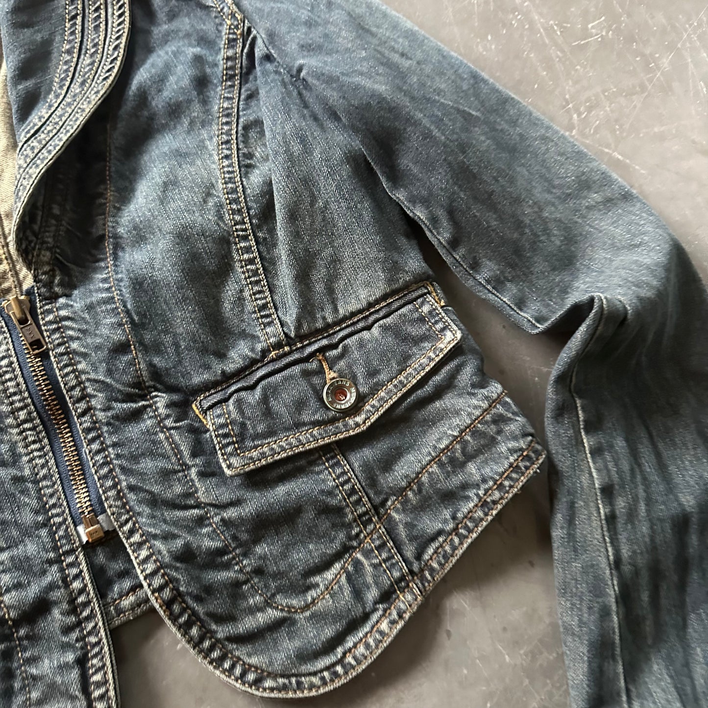 Vintage Denim Jacket Size UK 10