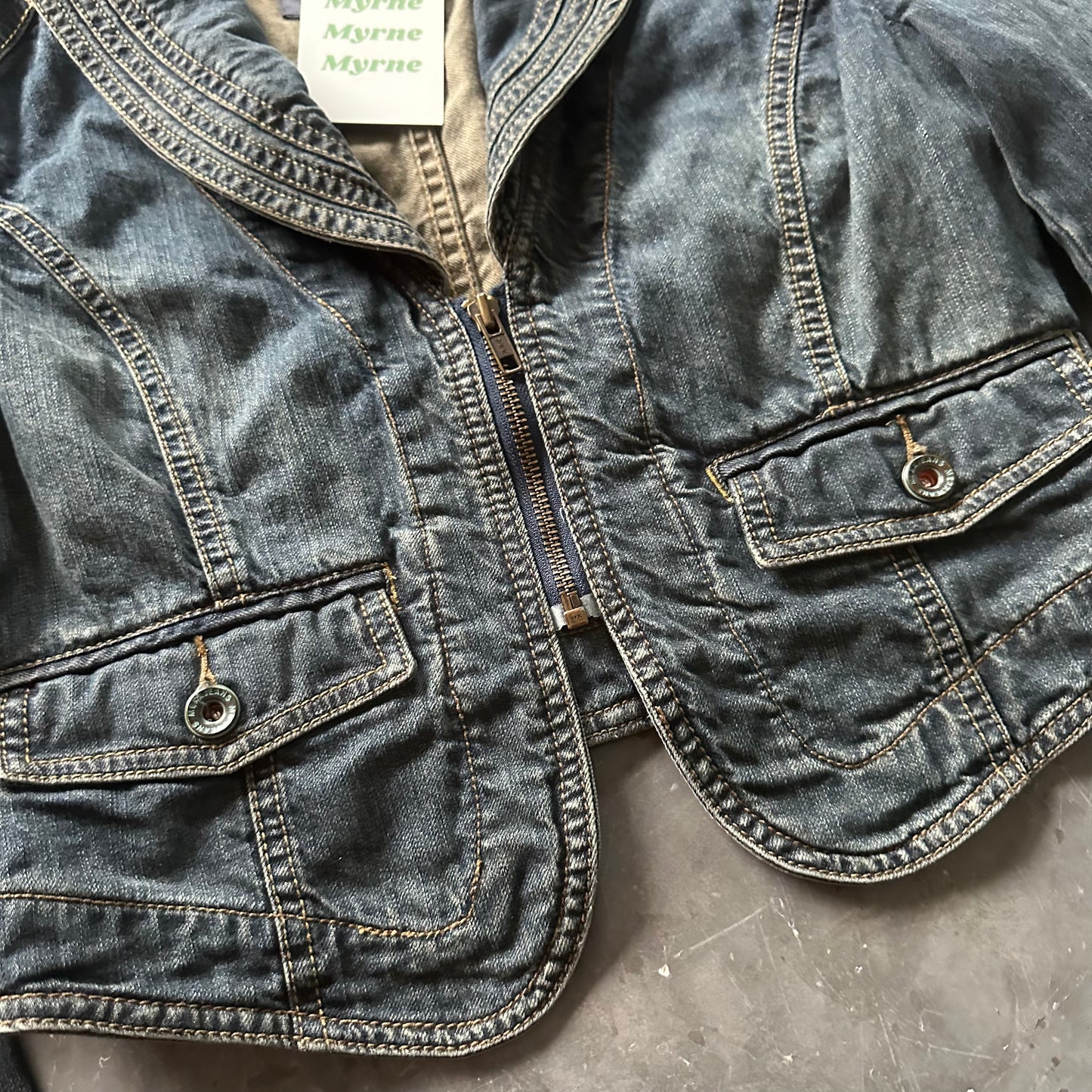 Vintage Denim Jacket Size UK 10