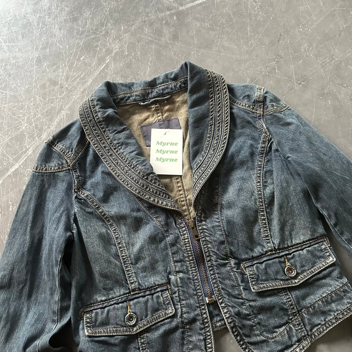 Vintage Denim Jacket Size UK 10